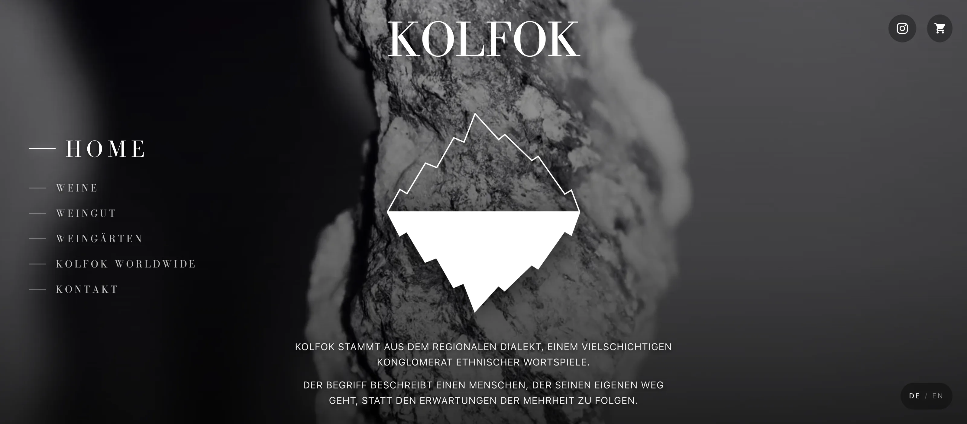 Website für Kolfok — Weingut in Neckenmarkt, Burgenland, designed by franzdesign